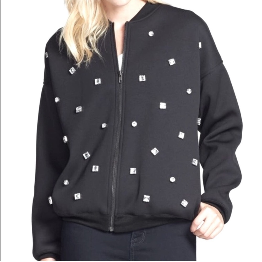 Leith Scuba Rhinestone Bomber Jacket
